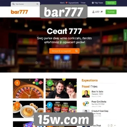 Experiência do usuário no site bar777